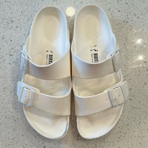 Birkenstock sandals, rubber, size 8.